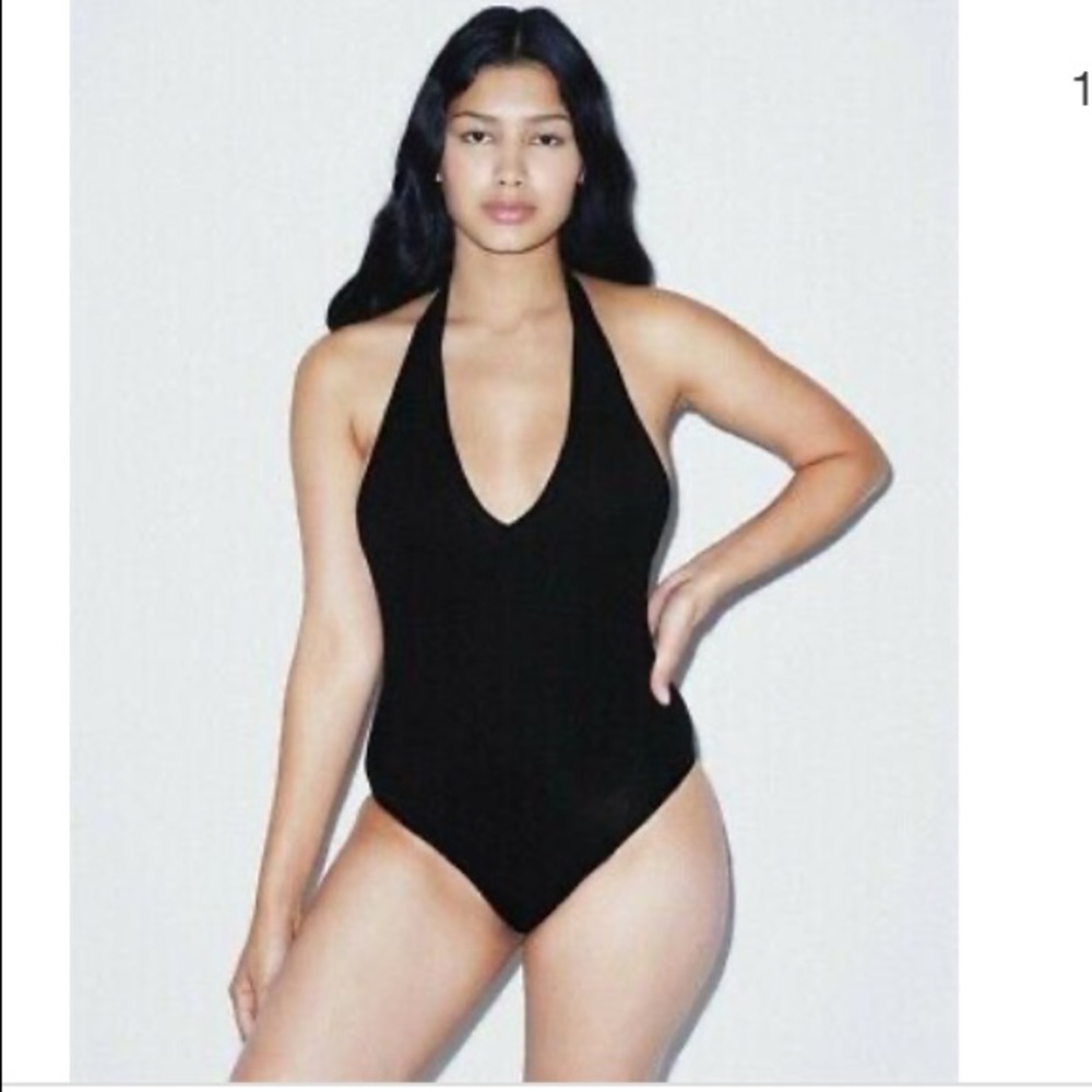 American apparel halter neck body suit